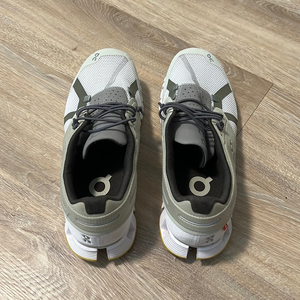 On cloud shoes.